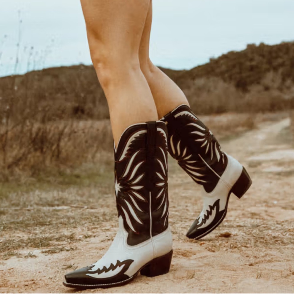 🌈 👢RARE TECOVAS RAINBOW STARBURST ANNIE BOOTS 👢 🌈💥
